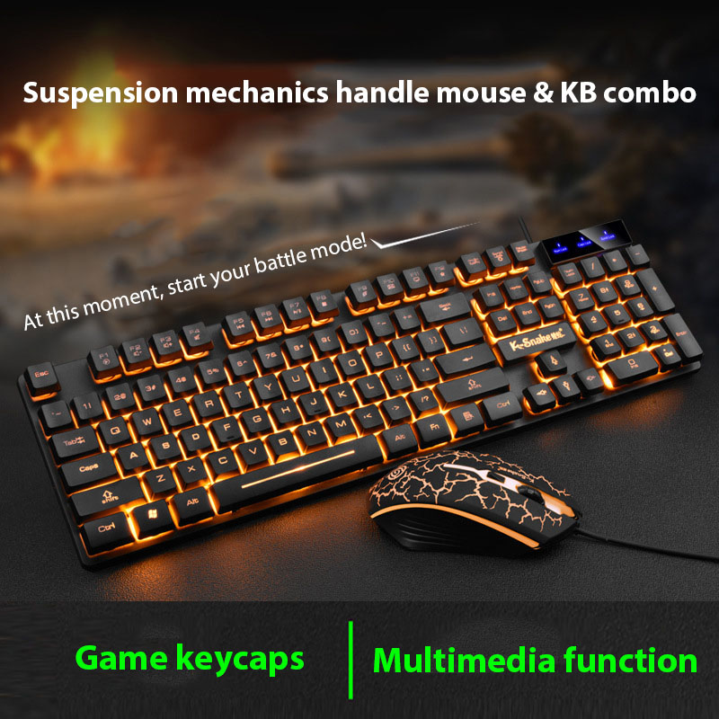 Gaming Keyboard Mouse Combo - KM320 Tastatur- und Maus-Set, wasserdichte, leuchtende