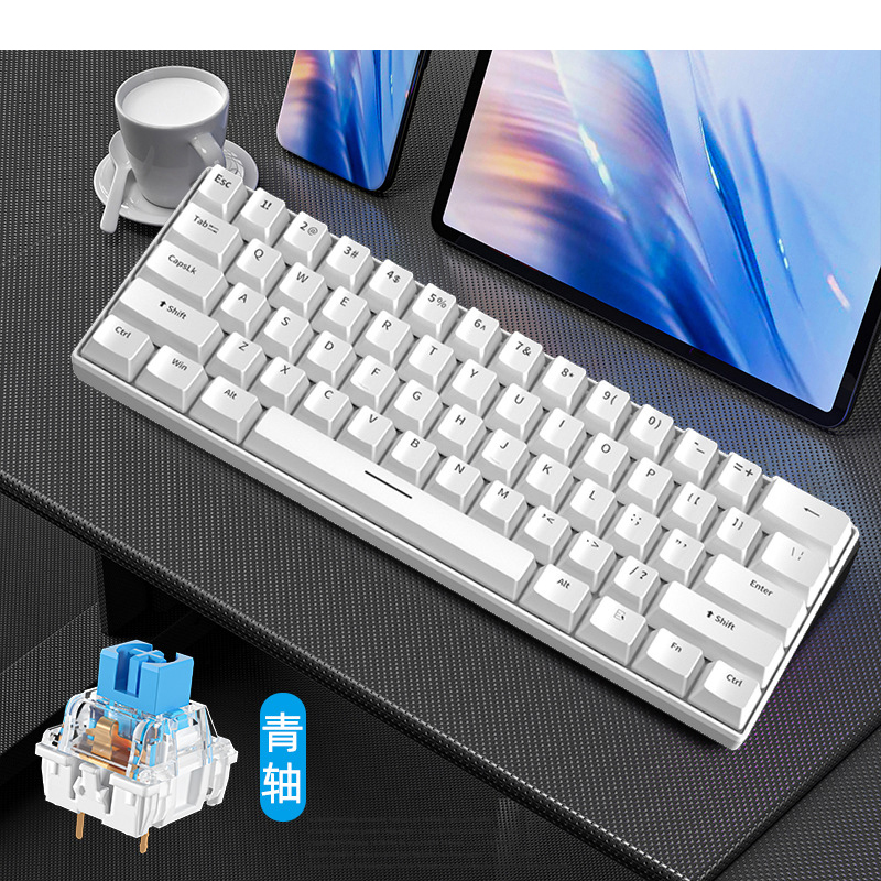Gaming Keyboard Budget - Gaming-Tastatur Weiß Mechanische USB-Tastaturen 60% Mini