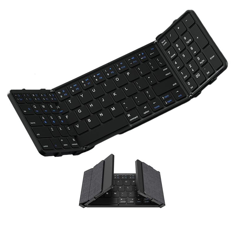 Gaming Keyboard Budget - Faltbare Bluetooth-Tastatur mit Ziffernblock, kabellose Klapptastatur