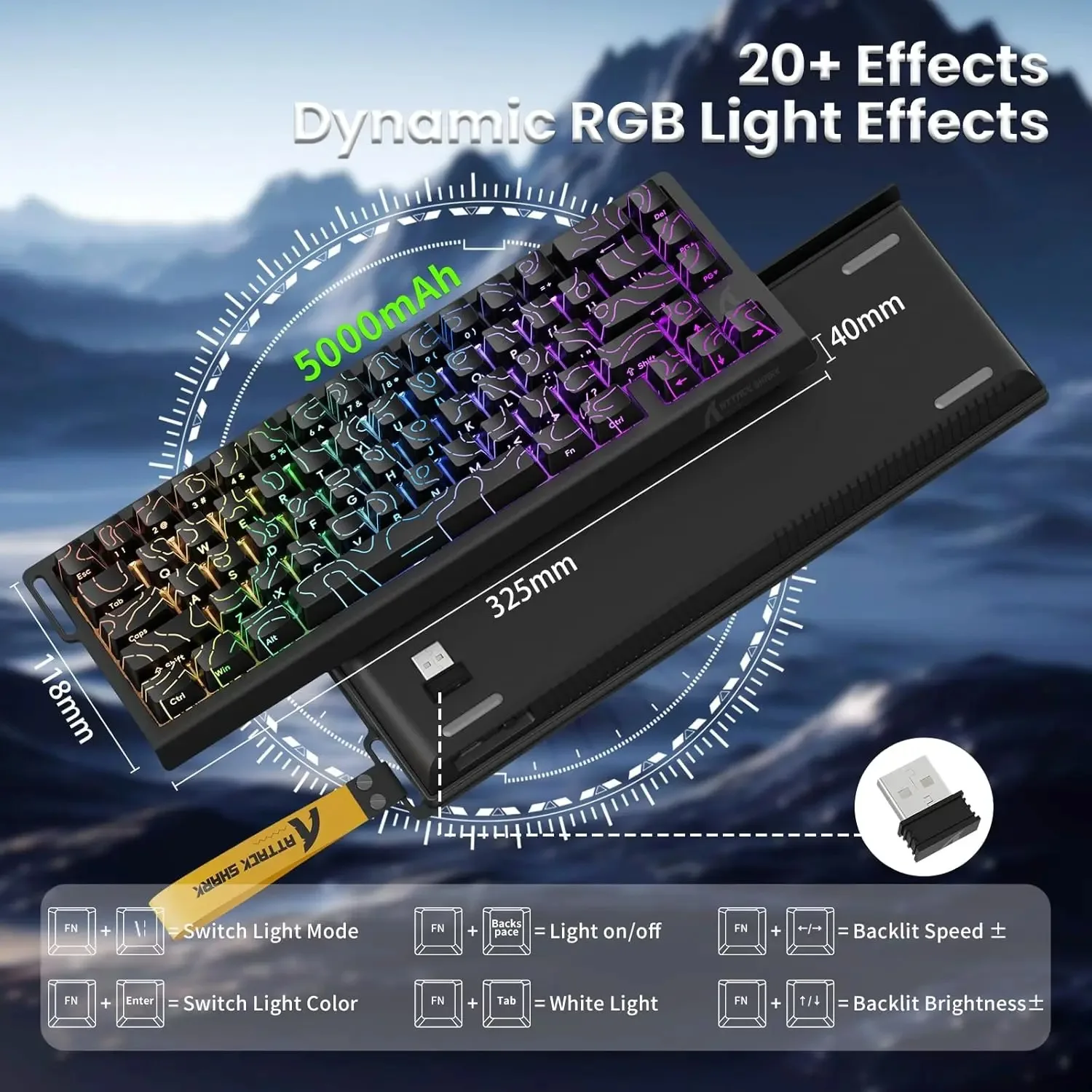 Keyboard Gaming Mac - Attack Shark X68PRO HE Kabellose Gaming-Tastatur