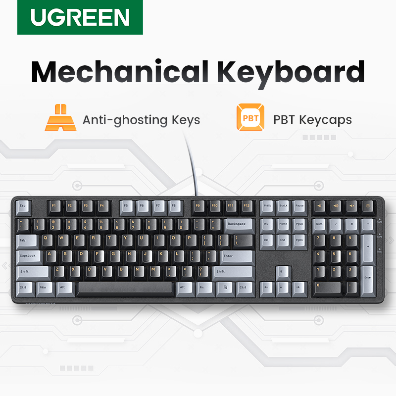 Keyboard Gaming Mac - Ugreen mechanische Tastatur pbt Tasten kappen