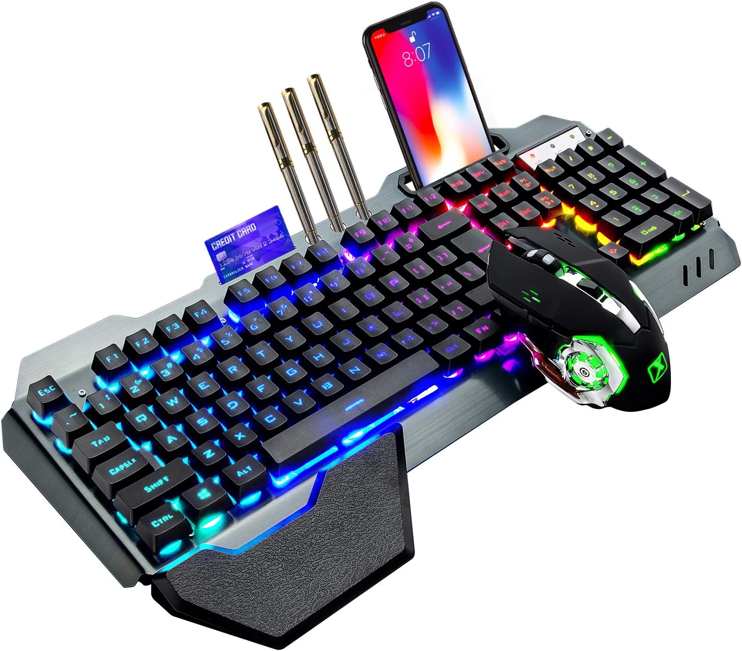 Gaming Keyboard Mouse Combo - K680 Kabellose Gaming-Tastatur und Maus-Kombination, Regenbogen-LED-Tastatur