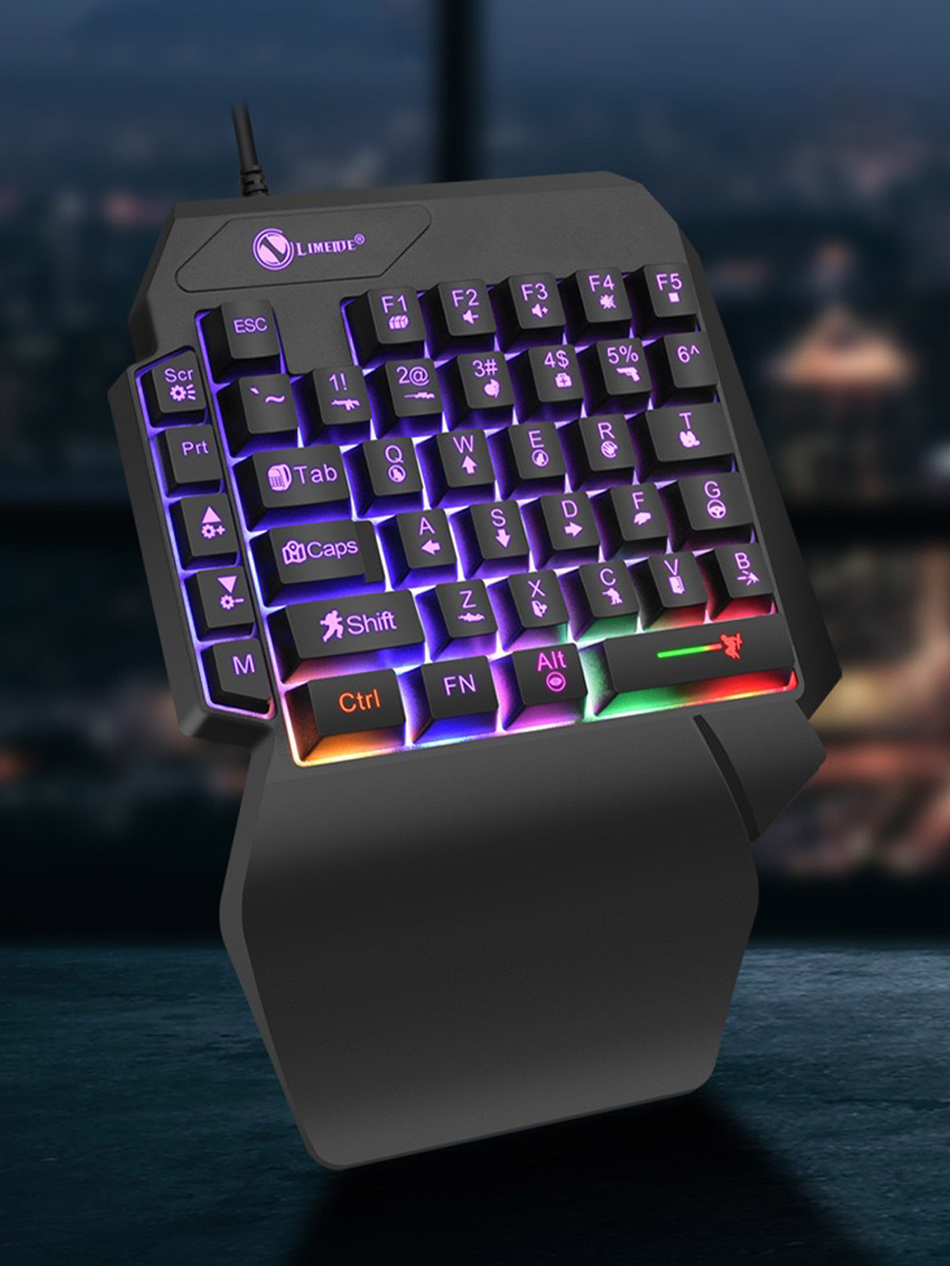 Gaming Keyboard And Mouse For Xbox - Mechanische Einhand-Gaming-Tastatur mit Kabel, Radium-Gravur der