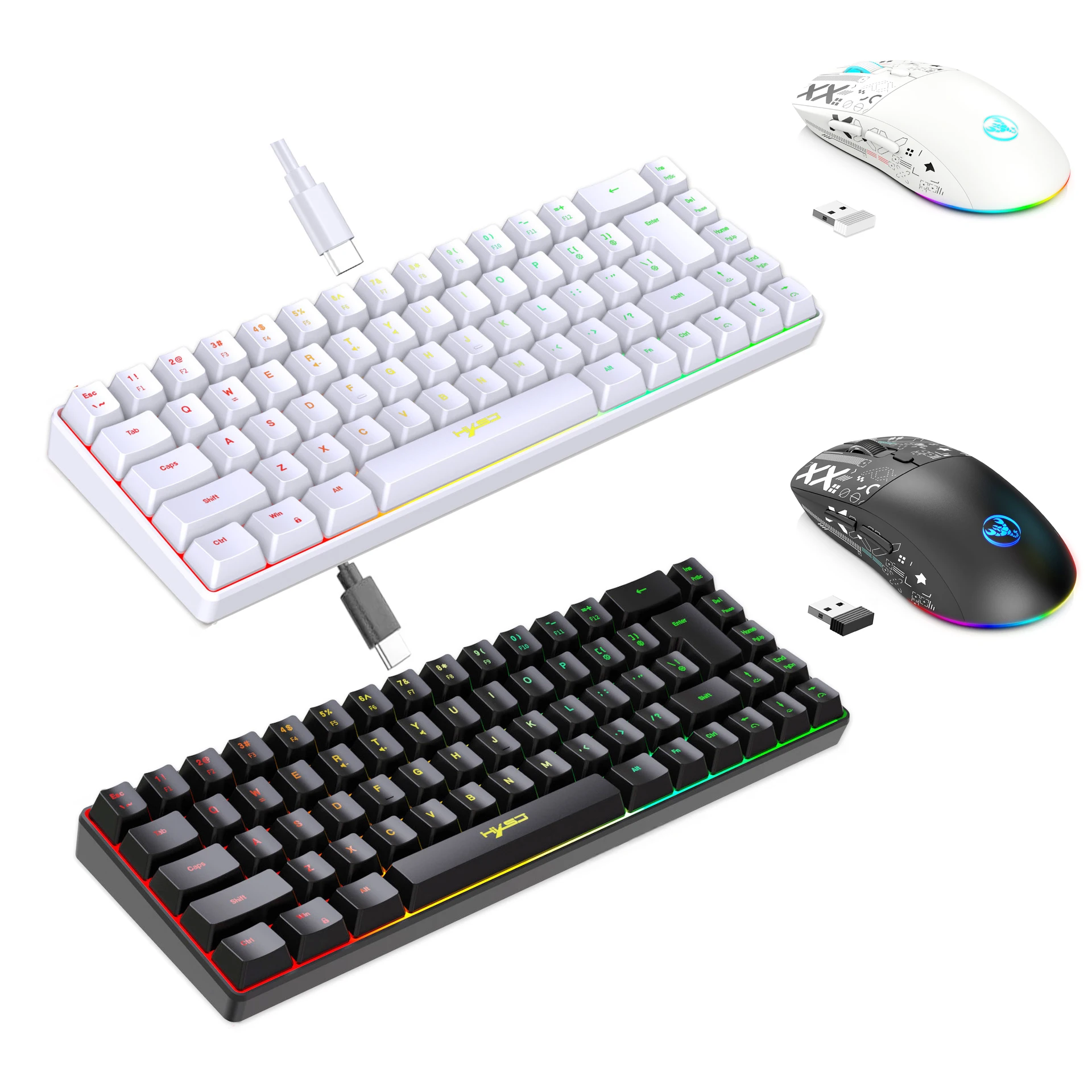 Gaming Keyboard Mouse Combo - Tastatur- und Maus-Kombi-Set mit Hintergrundbeleuchtung, Gamer-Tastatur