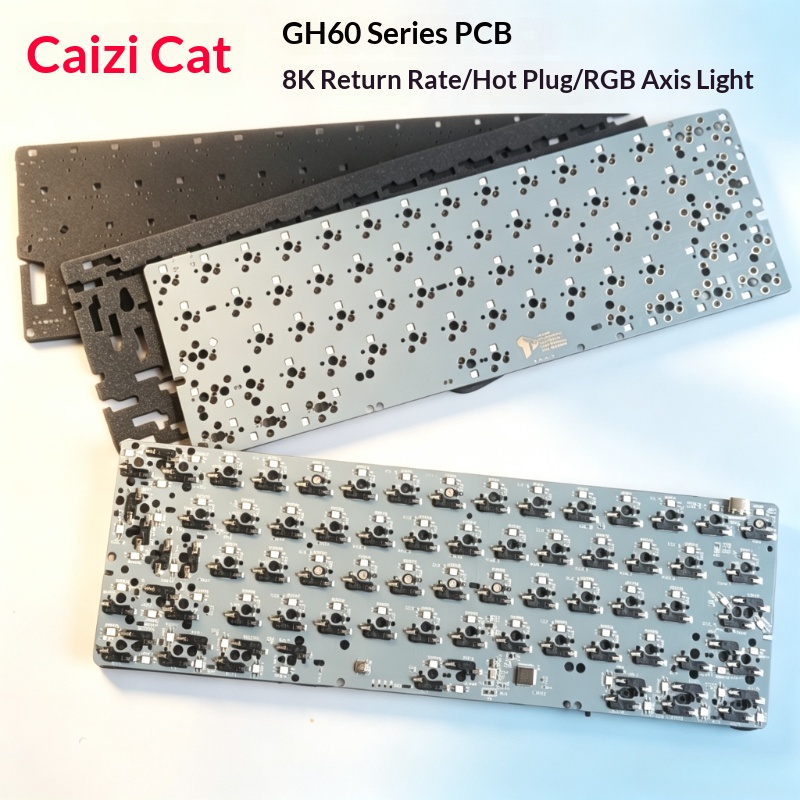Hot Swap Pcb - GH60 Tastatur-PCB, kundenspezifisch, kabelgebunden, Single-Mode, Hot-Swap,