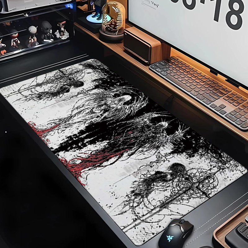 Gaming Keyboard And Mouse Pad - Dark Angel Art Design Großes, rutschfestes