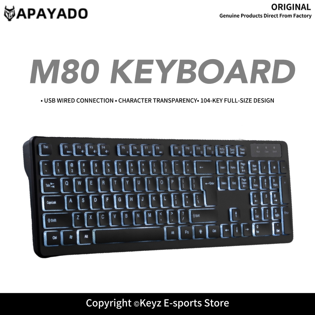 Keyboard Gaming Mac - Kabelgebundene USB-Gaming-Tastatur, ultradünne Schokoladen-Tastenkappen, farbenfrohe LED-Hintergrundbeleuchtung,