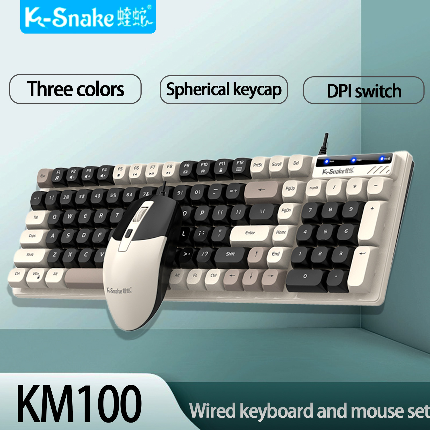 Gaming Keyboard And Mouse For Xbox - K-Snake KM100 Wired Fashion Tastatur- und