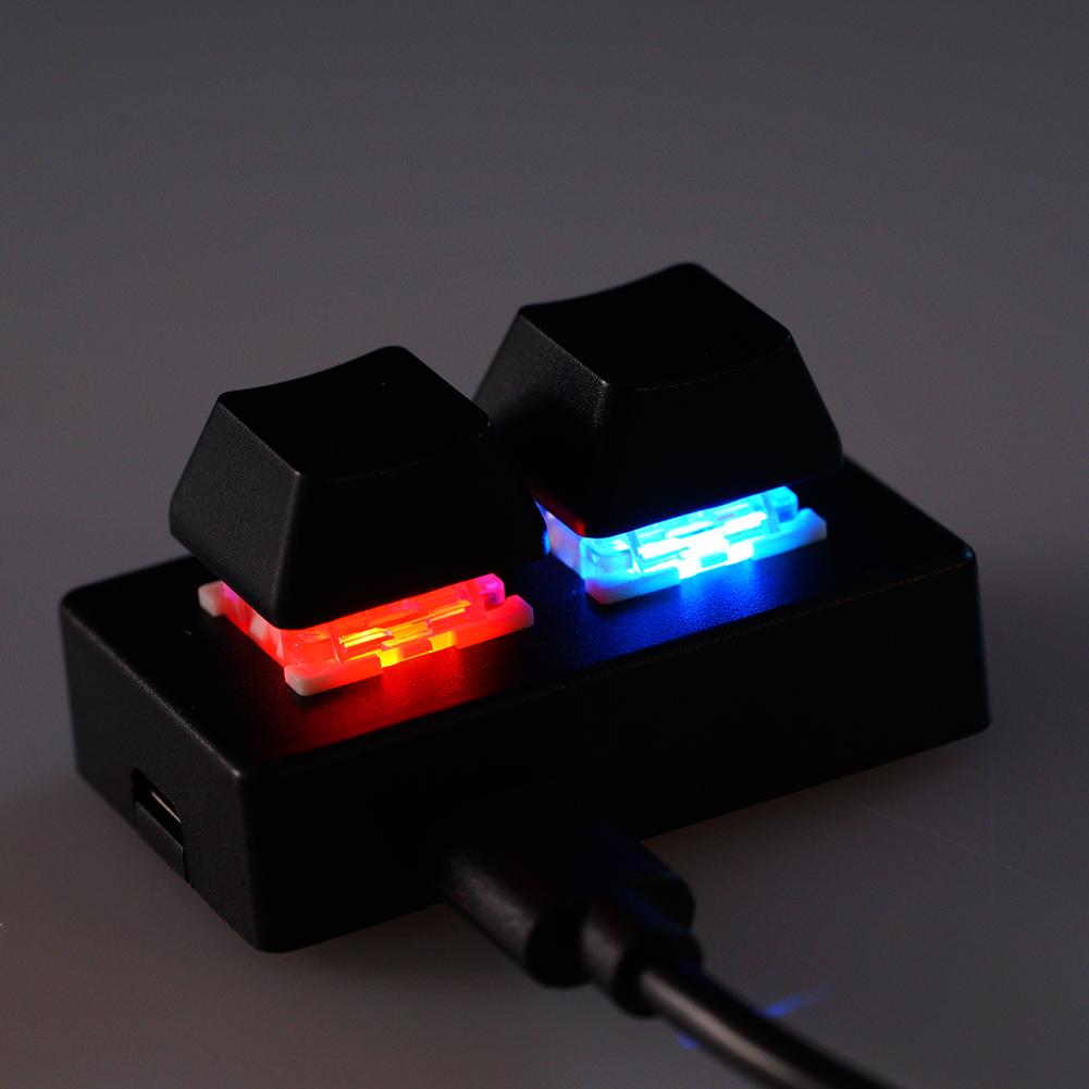 Gaming Keyboard Hand - Benutzerdefinierte Mini-Tastatur, 2 Tasten, OSU-Gaming-Tastatur, rote