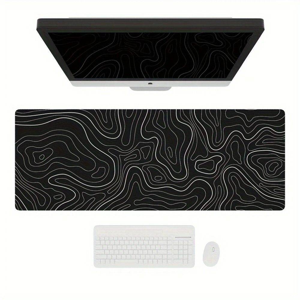 Gaming Keyboard And Mouse Pad - Professionelles Gaming-Mauspad in Topografischer Form Rutschfest