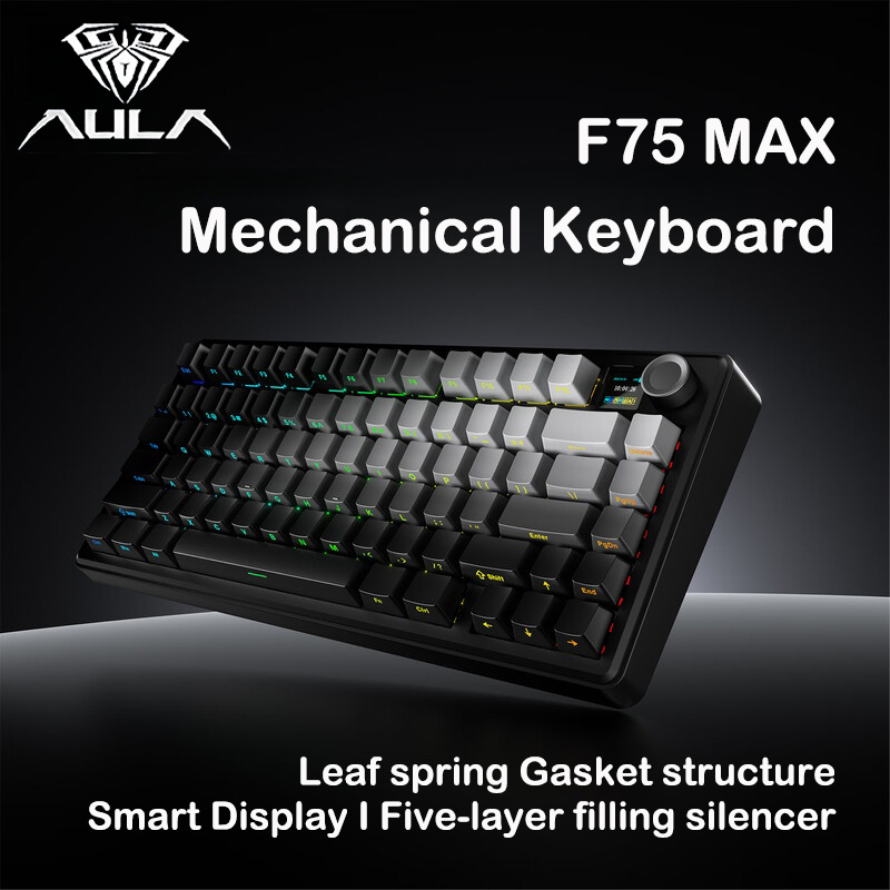 Keyboard Gaming Mac - AULA F75 MAX 75% Tri-Mode Mechanische