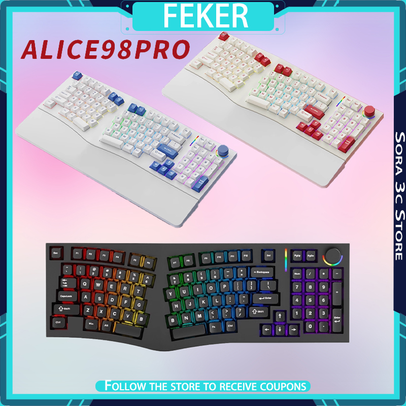 Gaming Keyboard Hand - FEKER Alice98pro Mechanische Tastatur Alien Ergonomisch