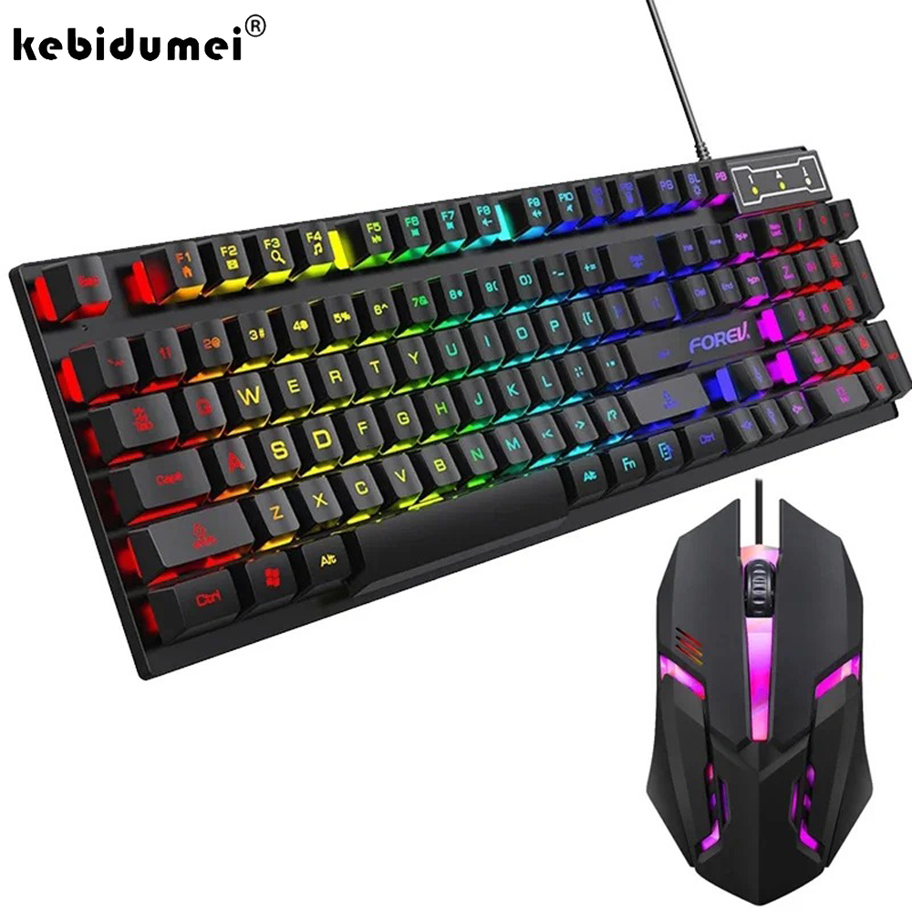 Gaming Keyboard And Mouse For Xbox - Kebidumei 104-Tasten-Hintergrundbeleuchtete mechanische Tastatur, kabelgebundene Gaming-Tastatur,