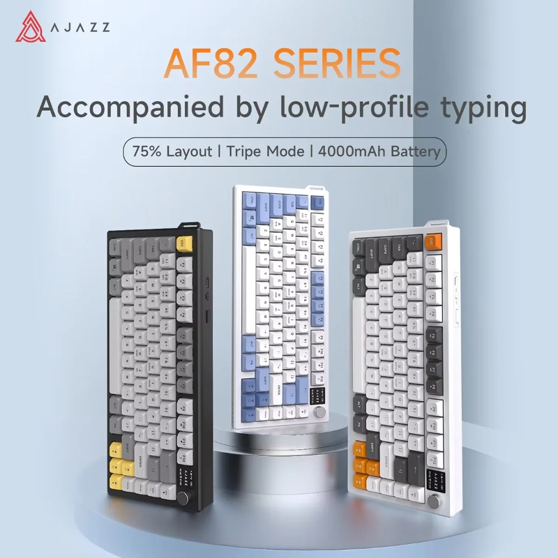 Keyboard Gaming Mac - AJAZZ AF82 75% Tri-Mode-Tastatur mit 4000mAh