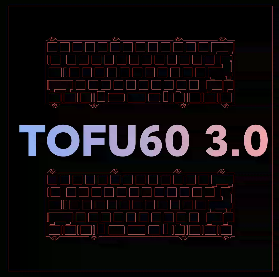 Stabilizer Screw In - KBDFANS TOFU60 3.0 Version Tastatur-Spezialplatte PP