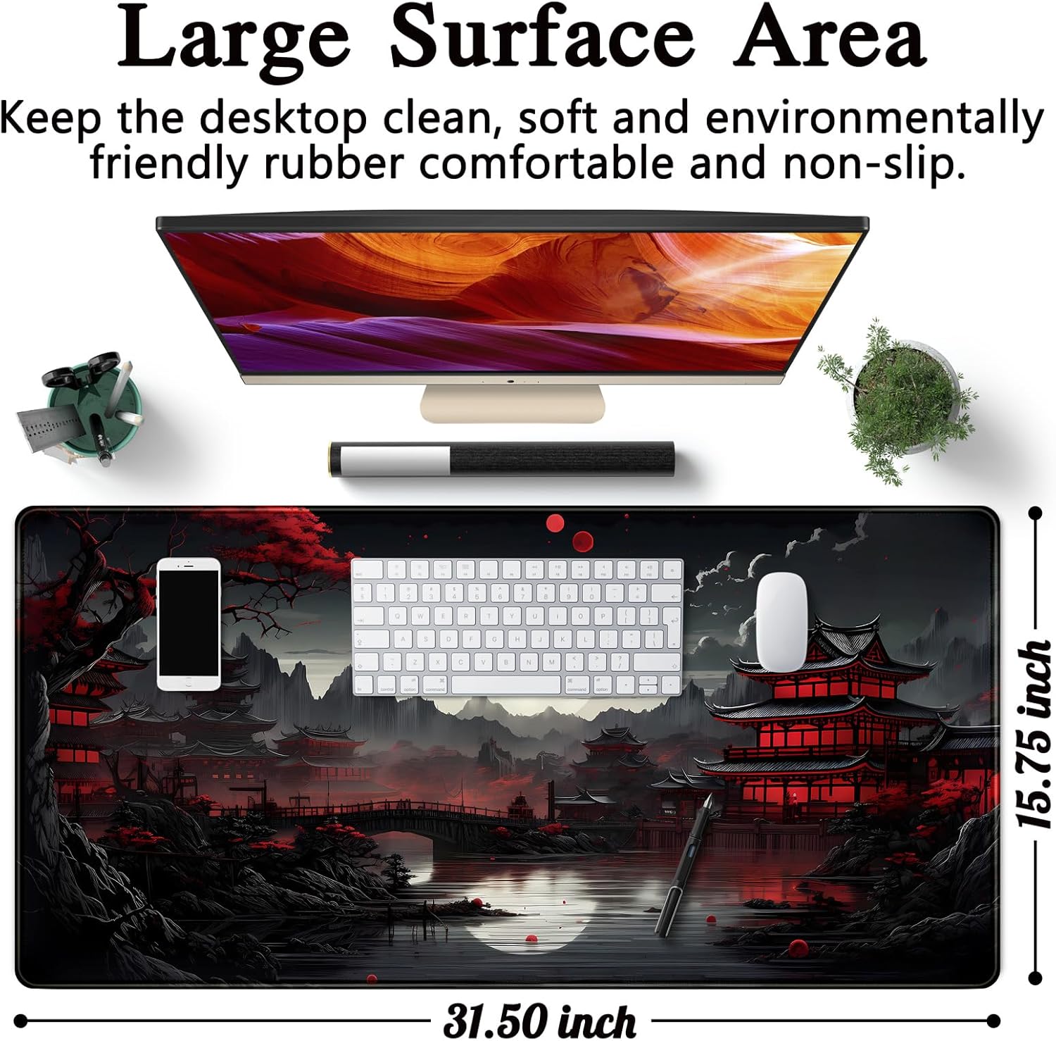 Japanische Schreibtischunterla – Gaming Keyboard And Mouse Pad Bewertung und Preis