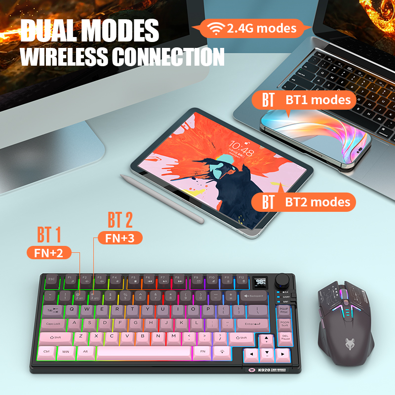 Dual-Mode 2,4G Bluetooth Wirel – Gaming Keyboard Mouse Combo Bewertung und Preis