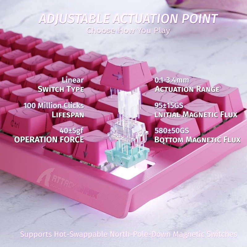ATTACK SHARK X68 HE 8000Hz Rap – Keyboard Gaming Mac Bewertung und Preis