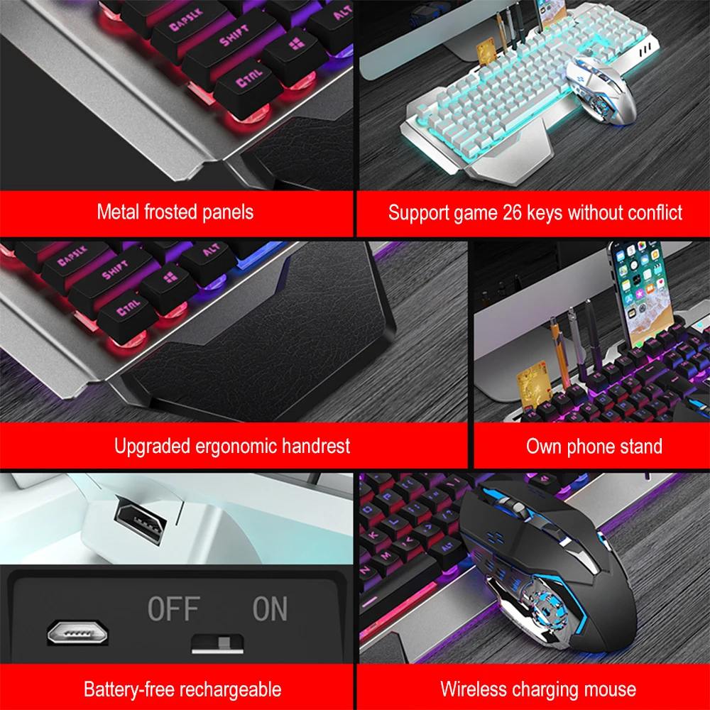 K680 wiederauf ladbare 2,4g dr – Gaming Keyboard Mouse Combo Bewertung und Preis