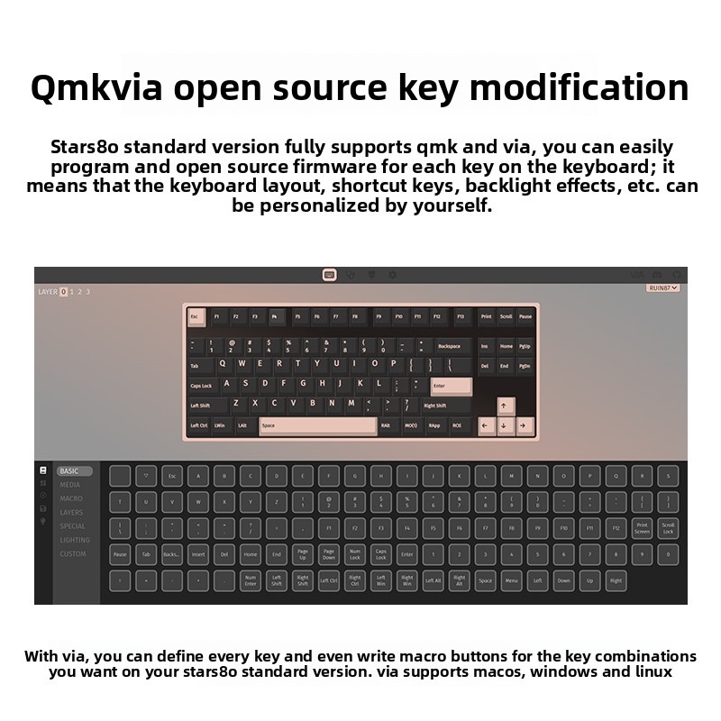 WEIKAV STARS80 TKL Mechanische – Keyboard Gaming Mac Bewertung und Preis