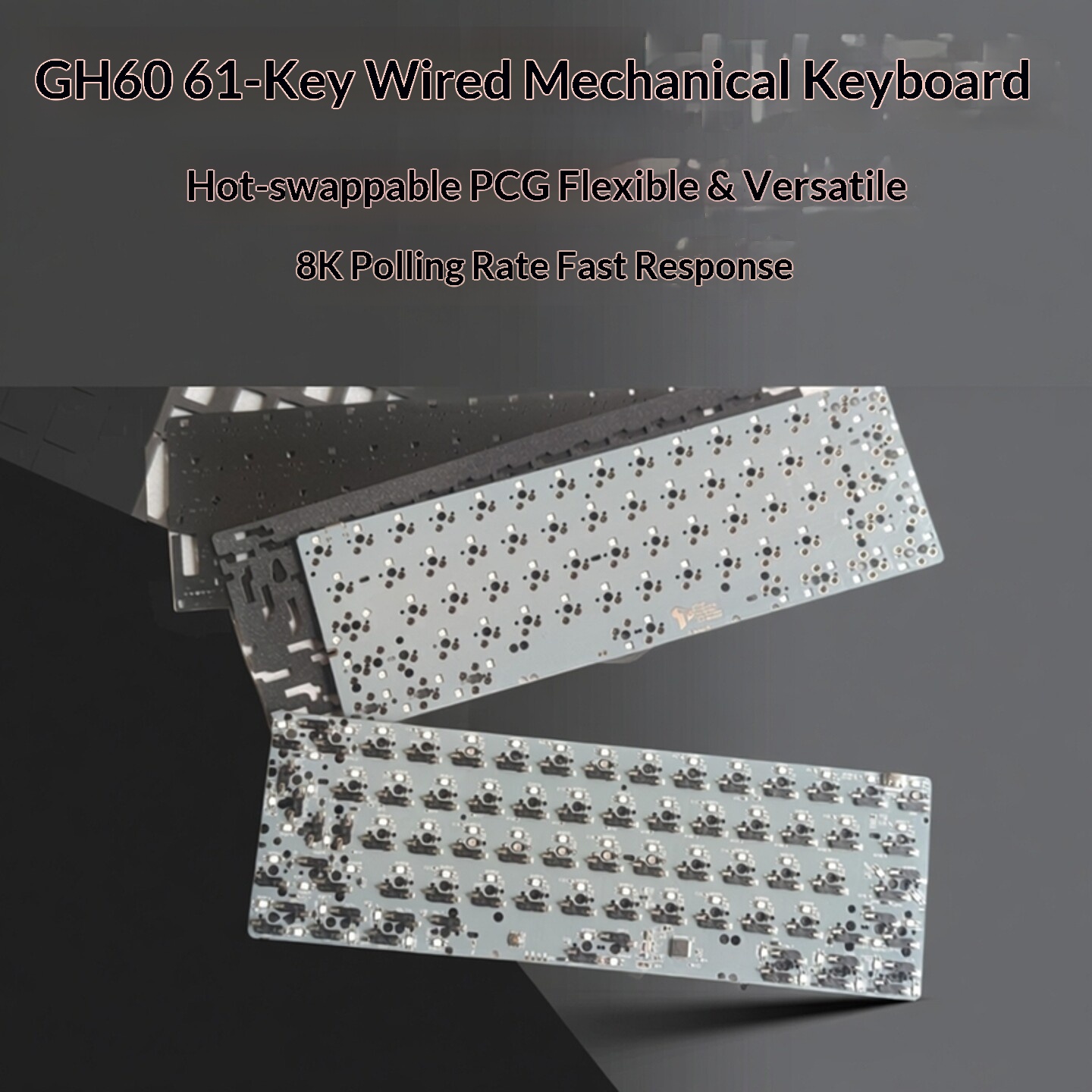 GH60 Tastatur-PCB, kundenspezi – Hot Swap Pcb Bewertung und Preis
