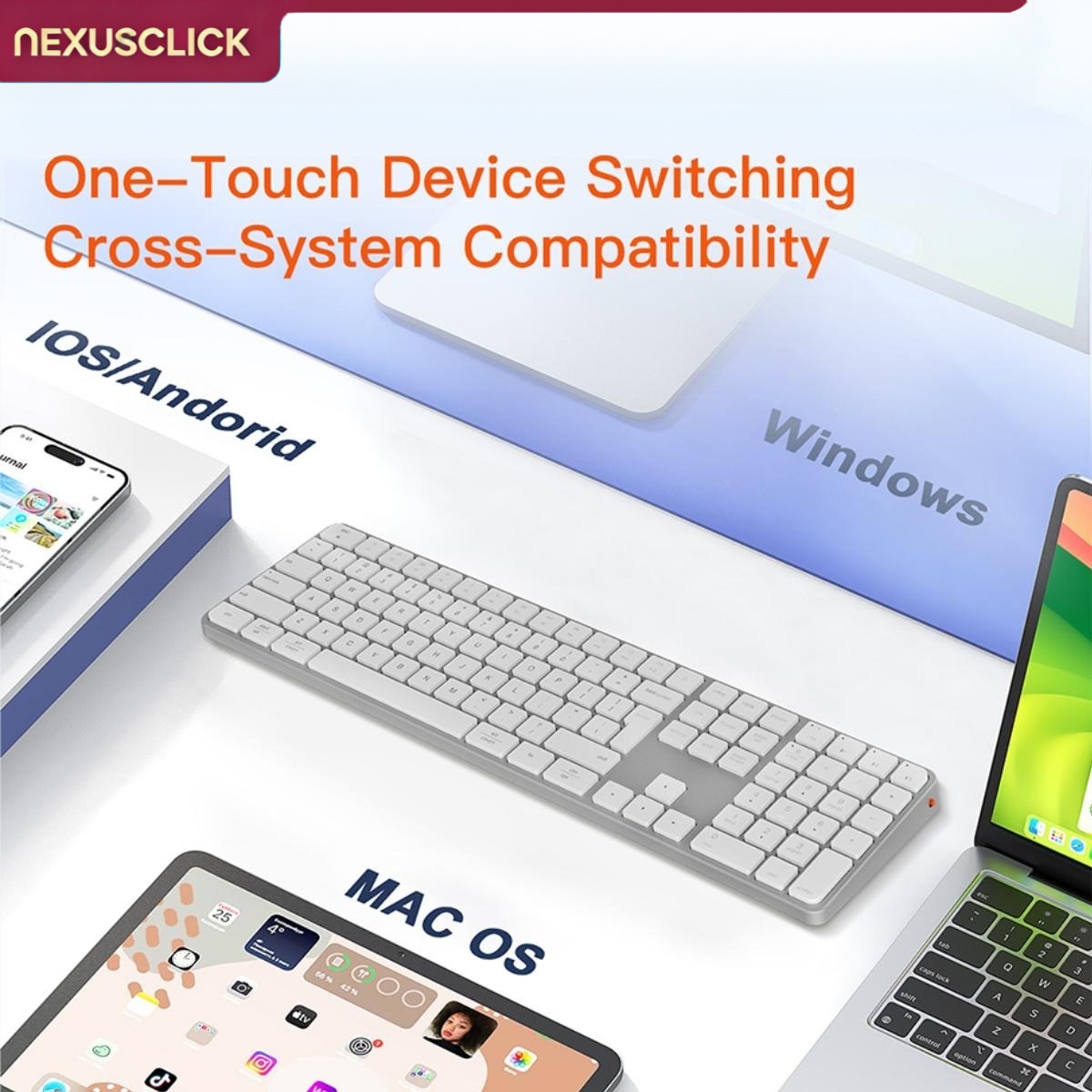NexusClick 109 Tasten Schlanke – Keyboard Gaming Mac Bewertung und Preis