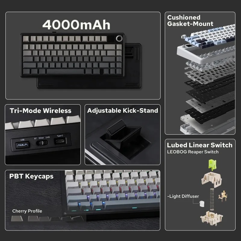 AULA F75 Max Mechanische Tasta – Gaming Keyboard Ergo Bewertung und Preis