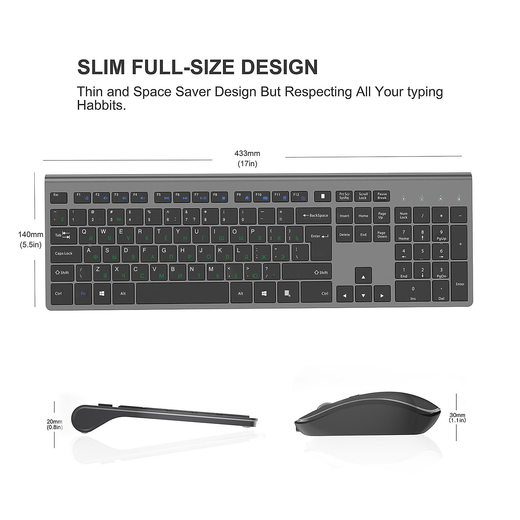 2,4G Wiederaufladbare Drahtlos – Gaming Keyboard Mouse Combo Bewertung und Preis
