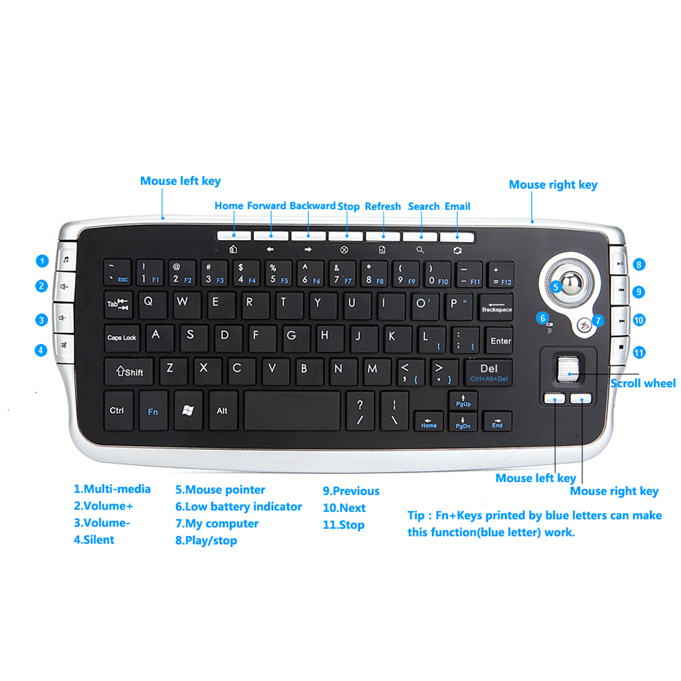 Jomaa Tragbare USB-Wireless-Tr – Gaming Keyboard Budget Bewertung und Preis