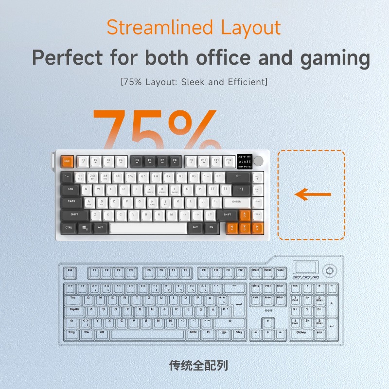 AJAZZ AF82 75% Tri-Mode-Tastat – Keyboard Gaming Mac Bewertung und Preis