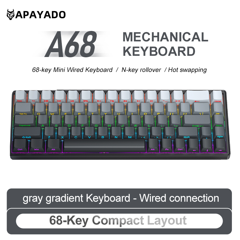 APAYADO A68 Kabelgebundene mec – Gaming Keyboard Budget Bewertung und Preis